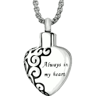 always in my heart pendant keepsake urn