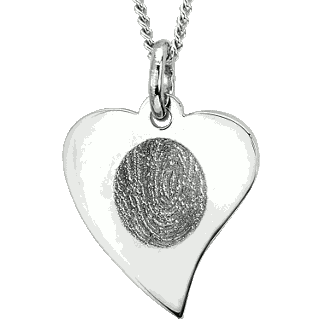 stainless steel flat heart pendant